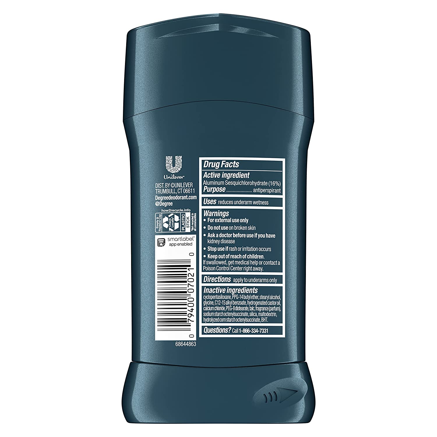 Degree Advanced Protection Antiperspirant Deodorant Sport Defense 4 件装 72 小时防汗防臭止汗剂，采用 MotionSense 技术 2.7 盎司