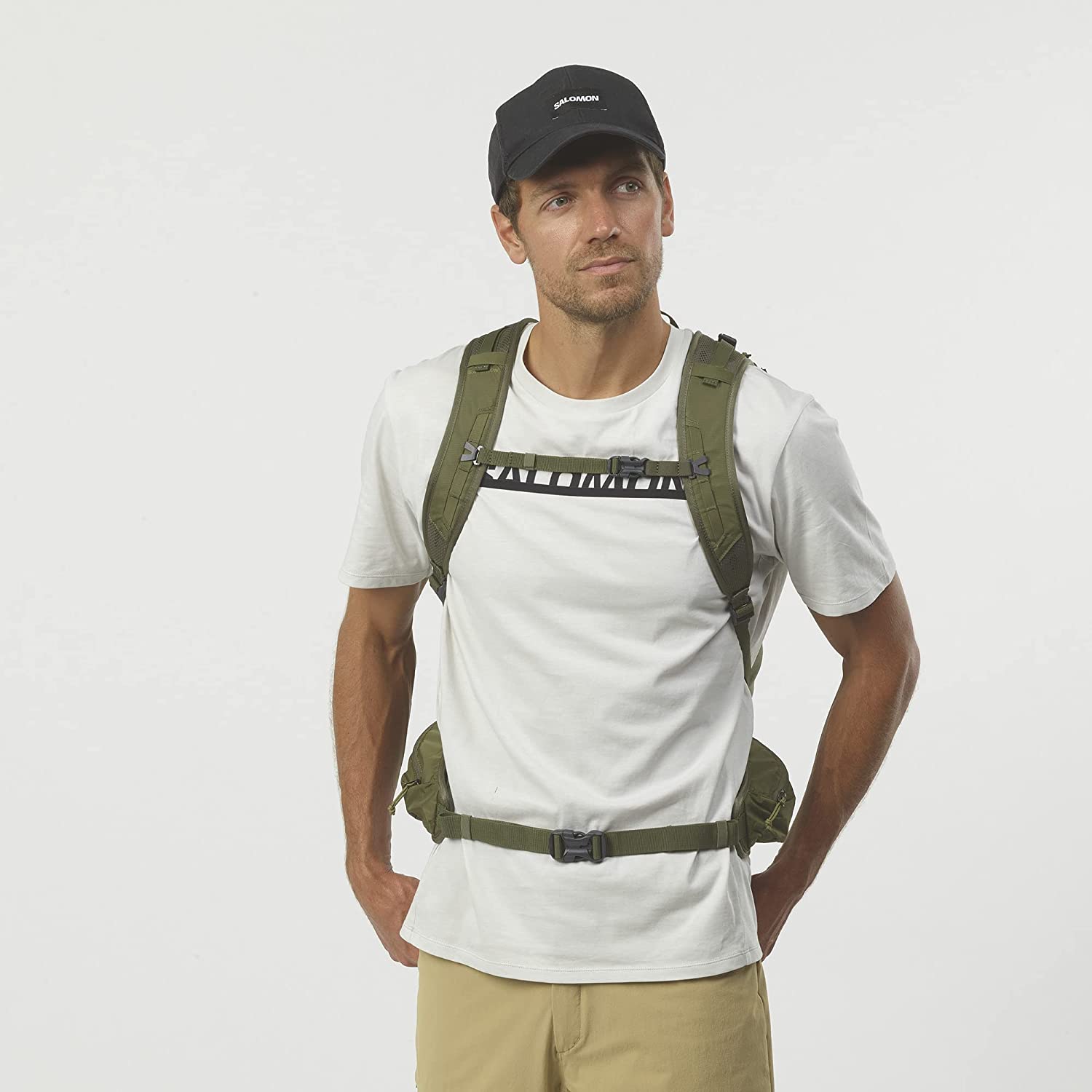 Salomon Trailblazer 30 男女通用背包 30L 远足越野跑，橄榄绿（马提尼橄榄）