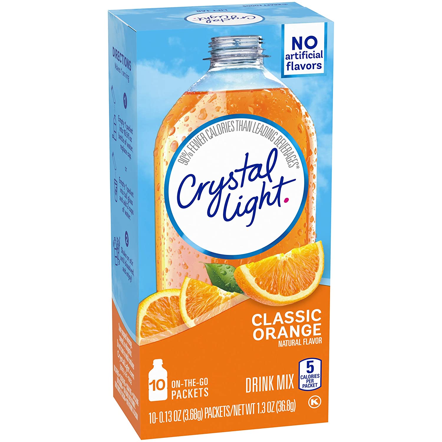 Crystal<light Drink Mix，经典橙子，1.3 盎司（6 件装）