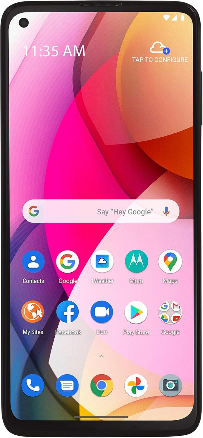 Tracfone Motorola moto g Pure (2021)，32GB，蓝色 - 预付费智能手机（锁定）