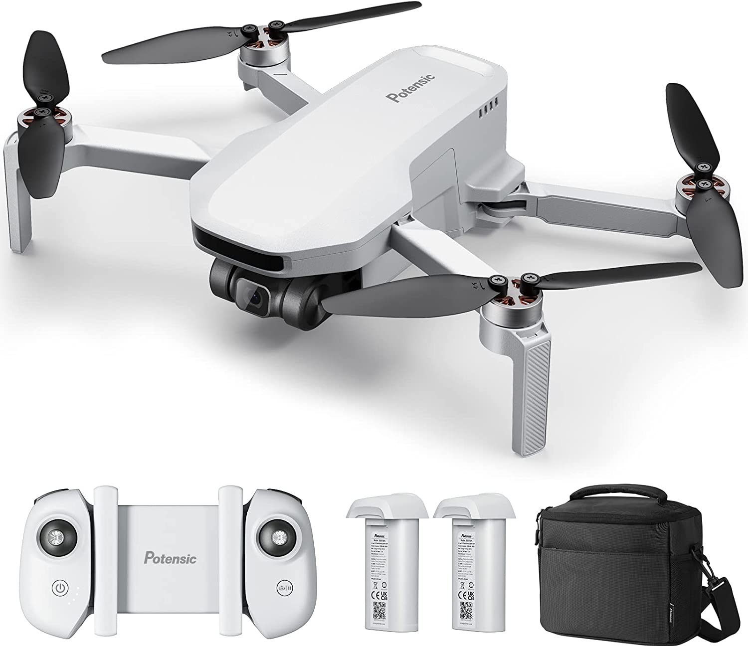 Potensic ATOM SE GPS 无人机带 4K EIS 摄像头，重量不足 249g，飞行 62 分钟，4KM FPV 传输，最大速度 16m/s，自动返航，成人轻型折叠无人机